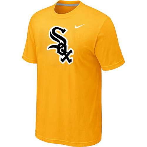 Men's Chicago White Sox Fresh Logo Yellow T-Shirt,We sell and wholesale Men's Chicago White Sox Fresh Logo Yellow T-Shirt on line form chian!